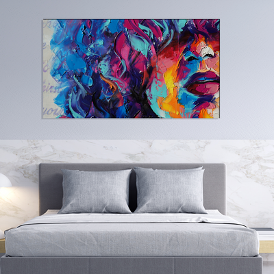 Multicolor Face Art Canvas Wall Painting