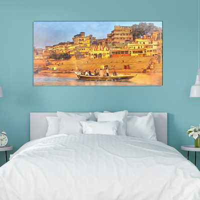 Ganga Ghaat Canvas Wall Painting