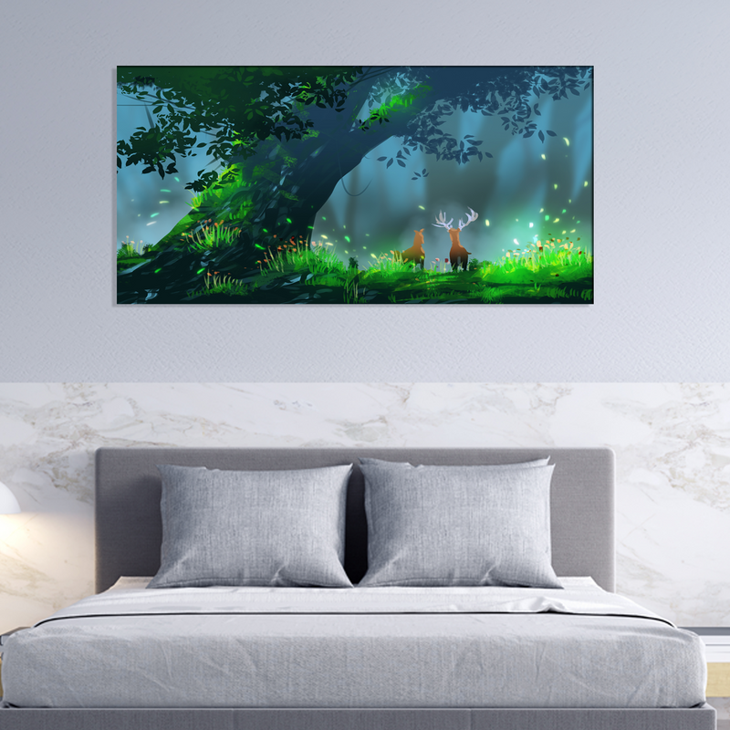 Deer Illustrations Canvas Wall Painting
