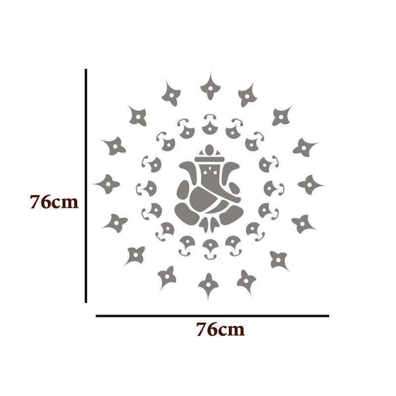 Ganesha in Motif Design Wall Decal