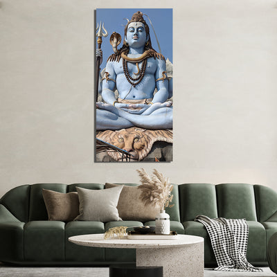 Lord Shiva Print On Canvas Wall Painting
