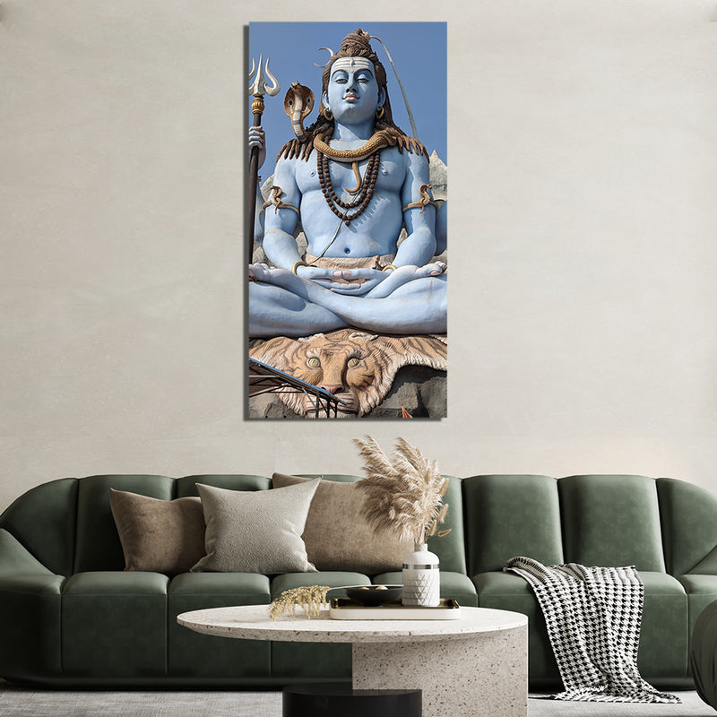 Lord Shiva Print On Canvas Wall Painting