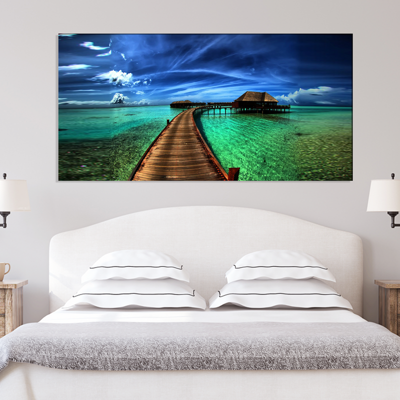 Colourful Beach Canvas Wall Painting