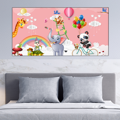 Animal's Cartoon Canvas Wall Painting