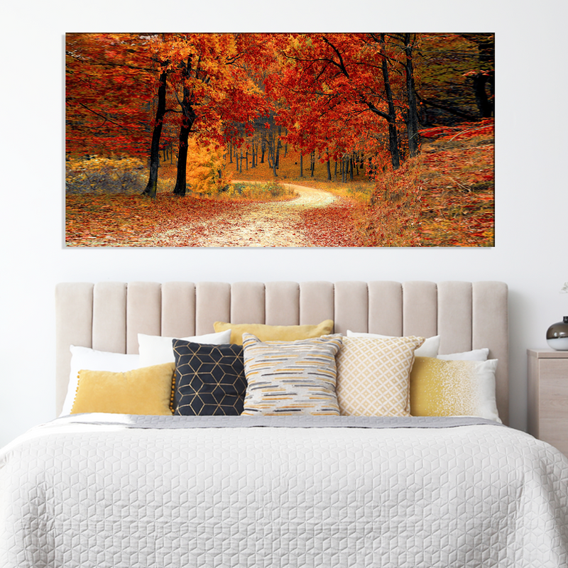 Autumn Trees Scenery Canvas Wall Painting
