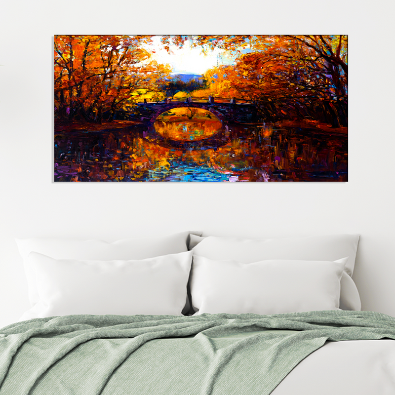 Autumn Forest Abstract Scenery Canvas Wall Painting