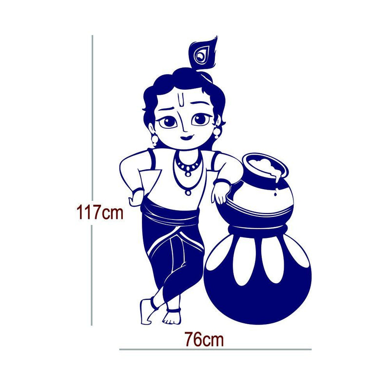 Cute Bal Krishna Wall Sticker & Wall Decal