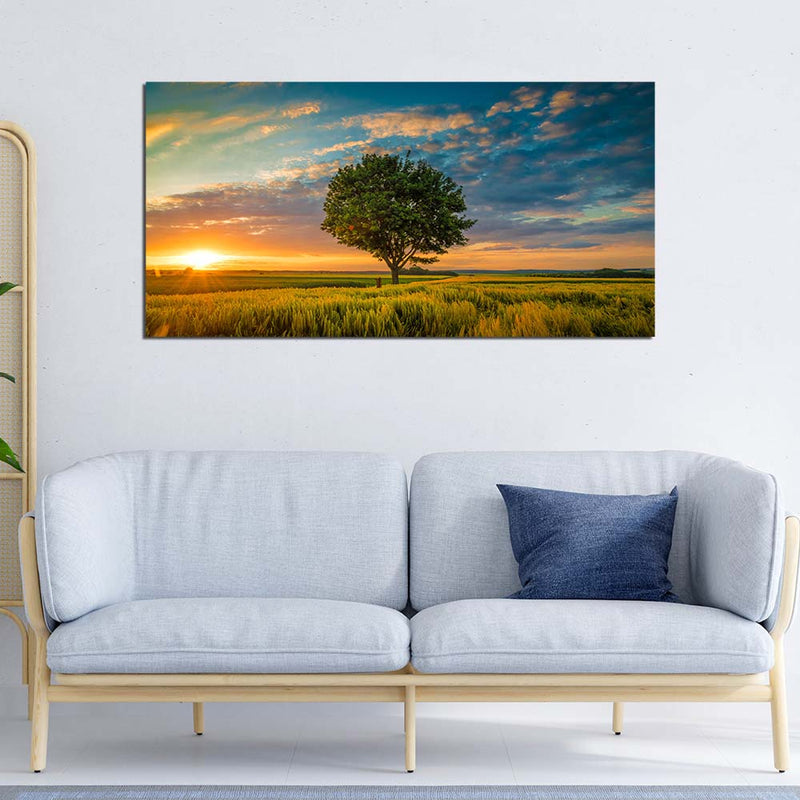 Beautiful Sunset Nature Canvas Wall Painting