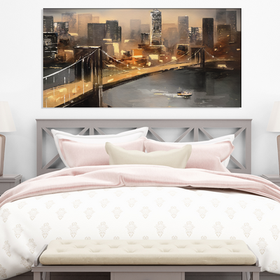 New York City Bridge Canvas Wall Painting