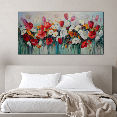 Different Flowers Canvas Wall Painting