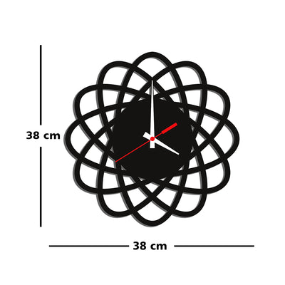Black Wood Analog Wall Clock