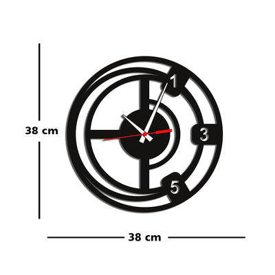 Circles Design Wood Analog Wall Clock