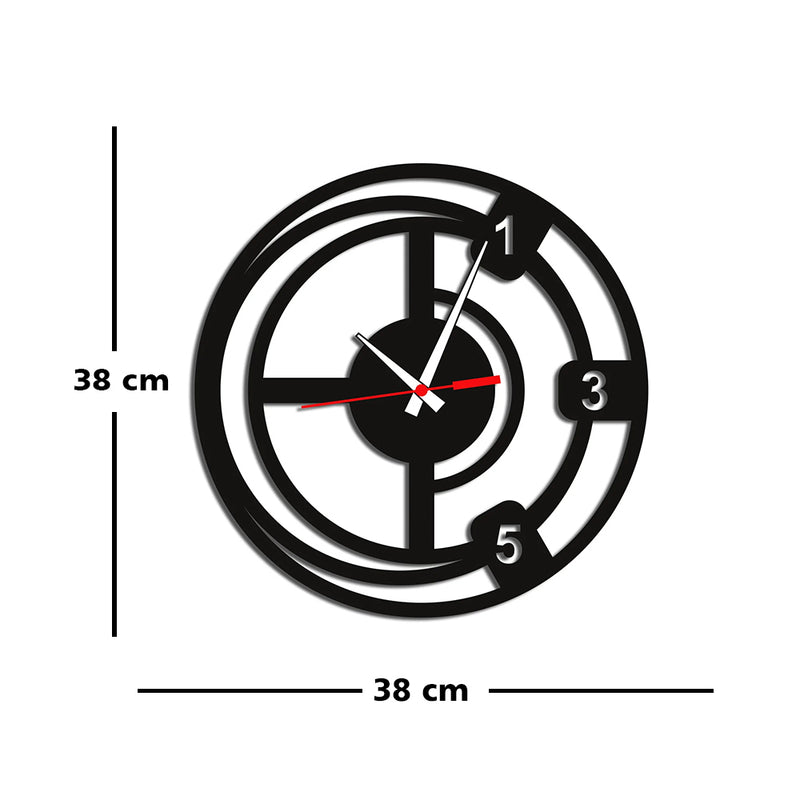 Circles Design Wood Analog Wall Clock