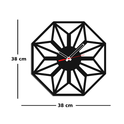 Flower Design Wood Analog Wall Clock