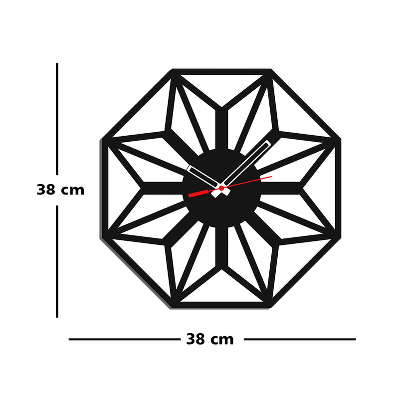 Flower Design Wood Analog Wall Clock