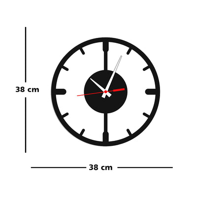 Lines Numeric Design Wood Analog Wall Clock