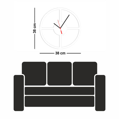 White Color Wooden Wall Clock
