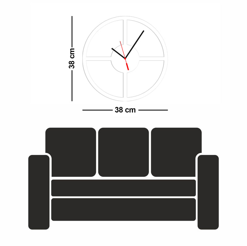 White Color Wooden Wall Clock