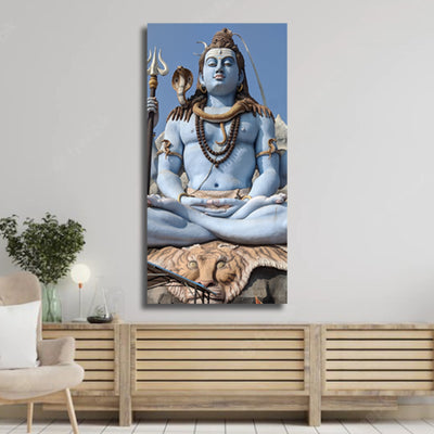 Lord Shiva Print On Canvas Wall Painting