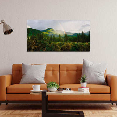 Beautiful View And Rainbow Canvas Wall Painting