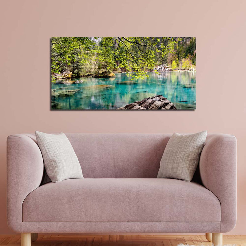 Beautiful Lake Print On  Canvas Wall Painting