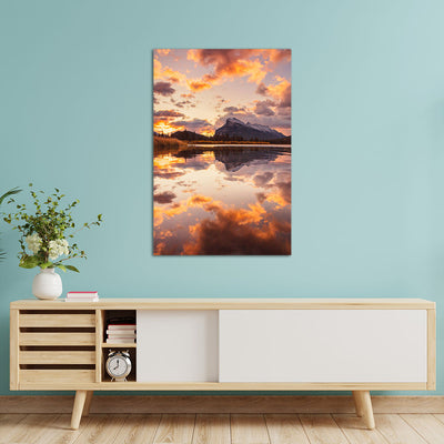 Mountain Sunset Canvas Wall Painting