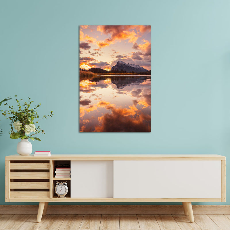 Mountain Sunset Canvas Wall Painting