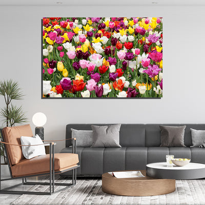 Flowers Print On Canvas Wall Painting