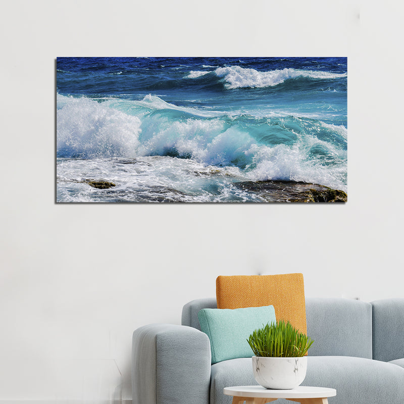 Beautiful White Waves Canvas Wall Painting