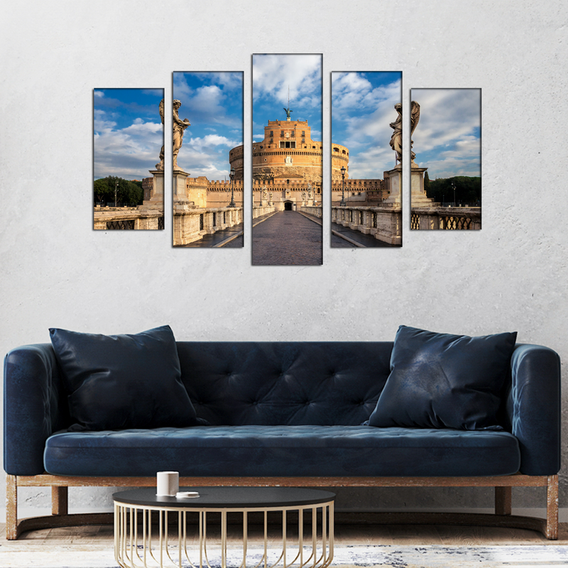 Adrian Park Monument Art Wall Painting- With 5 Frames
