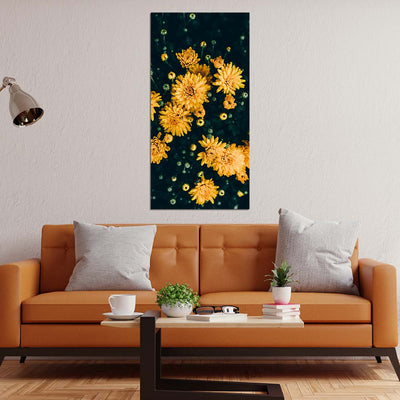 Beautiful Yellow Flower Print On Canvas Wall Painting
