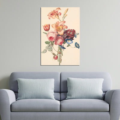 Flowers Print On Canvas Wall Painting