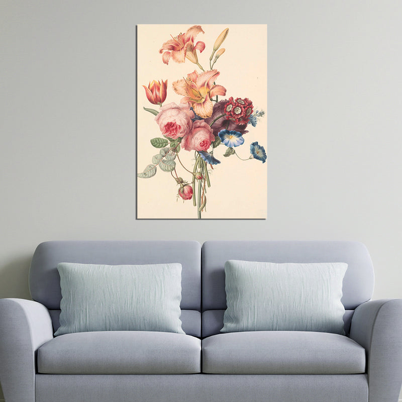 Flowers Print On Canvas Wall Painting