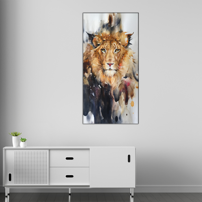 Abstract Lion Canvas Wall Painting