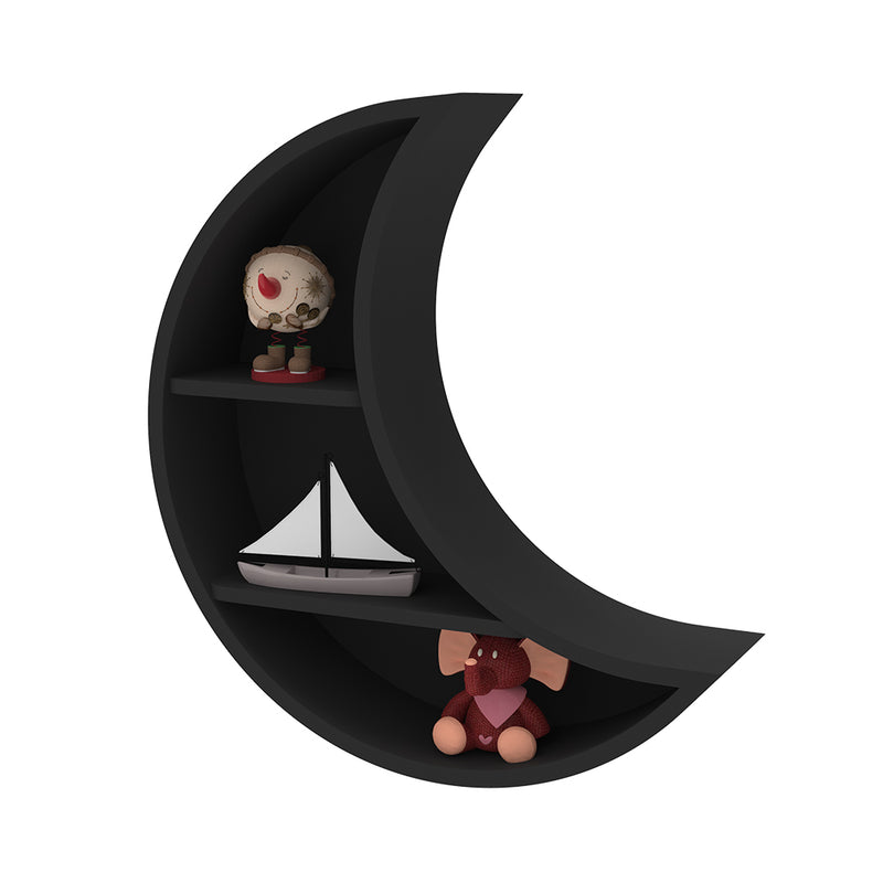 Moon Backlit Wood Wall Kids Shelf