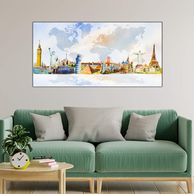 Big Panoramic Famous Monument Canvas Wall Painting