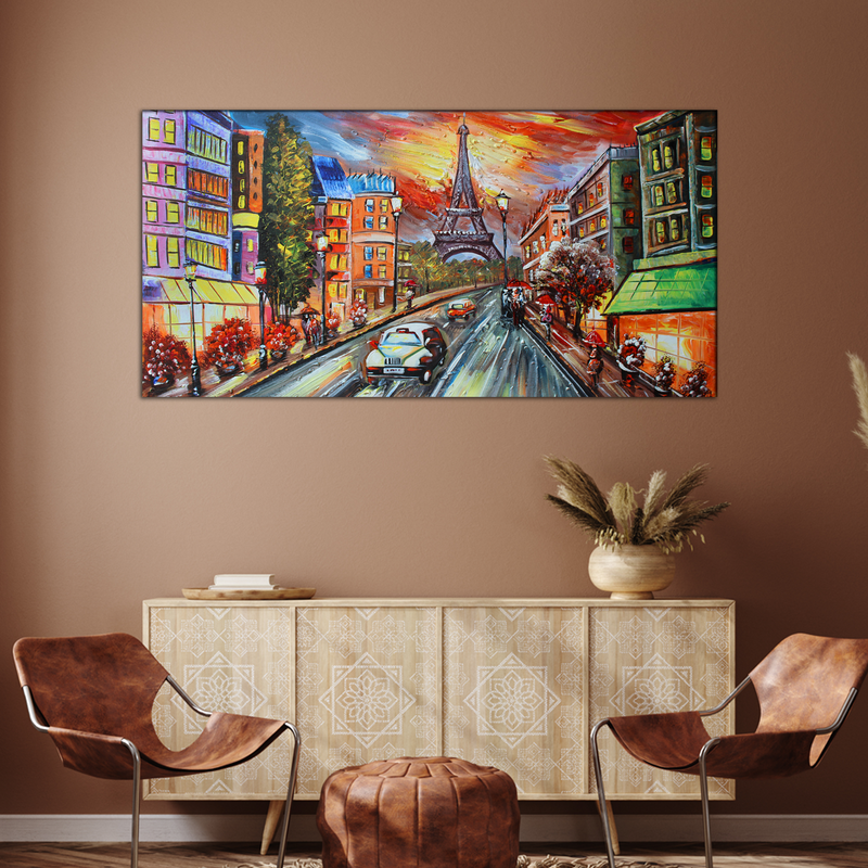 Paris Scenery Artistic Canvas Wall Painting