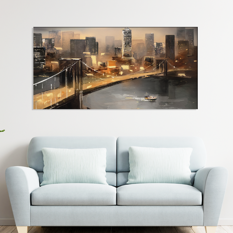 New York City Bridge Canvas Wall Painting