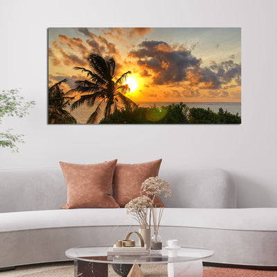 Beautiful Garden landscape Sunrise  Canvas Wall Painting