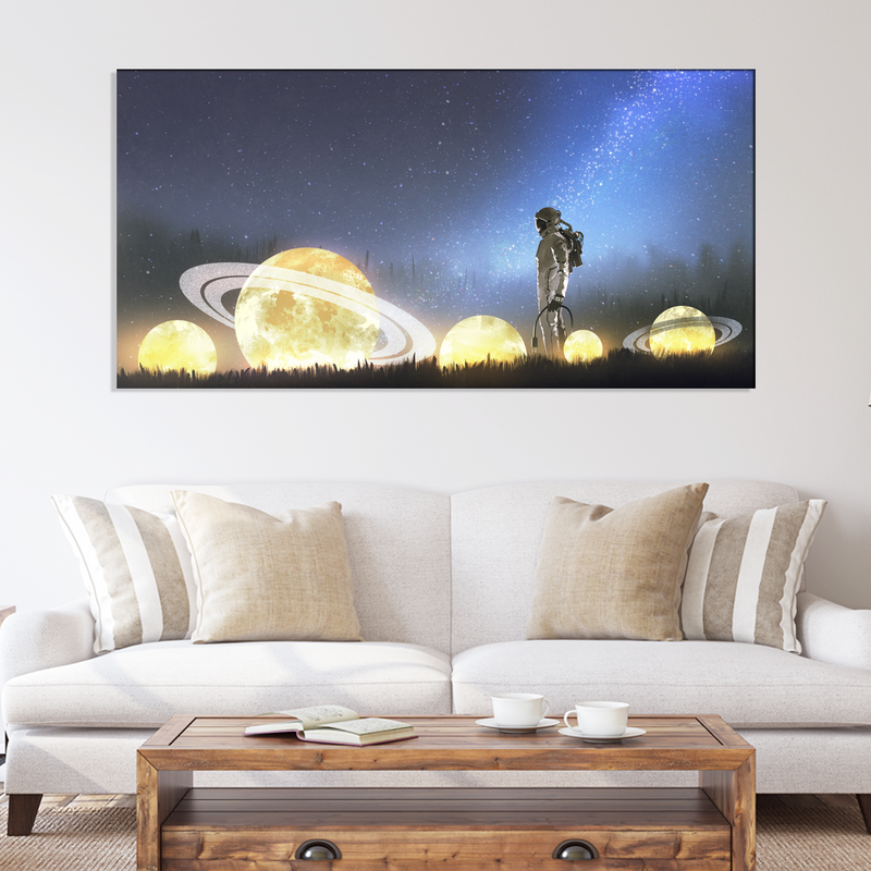 Astronaut and Space Canvas Wall Painting