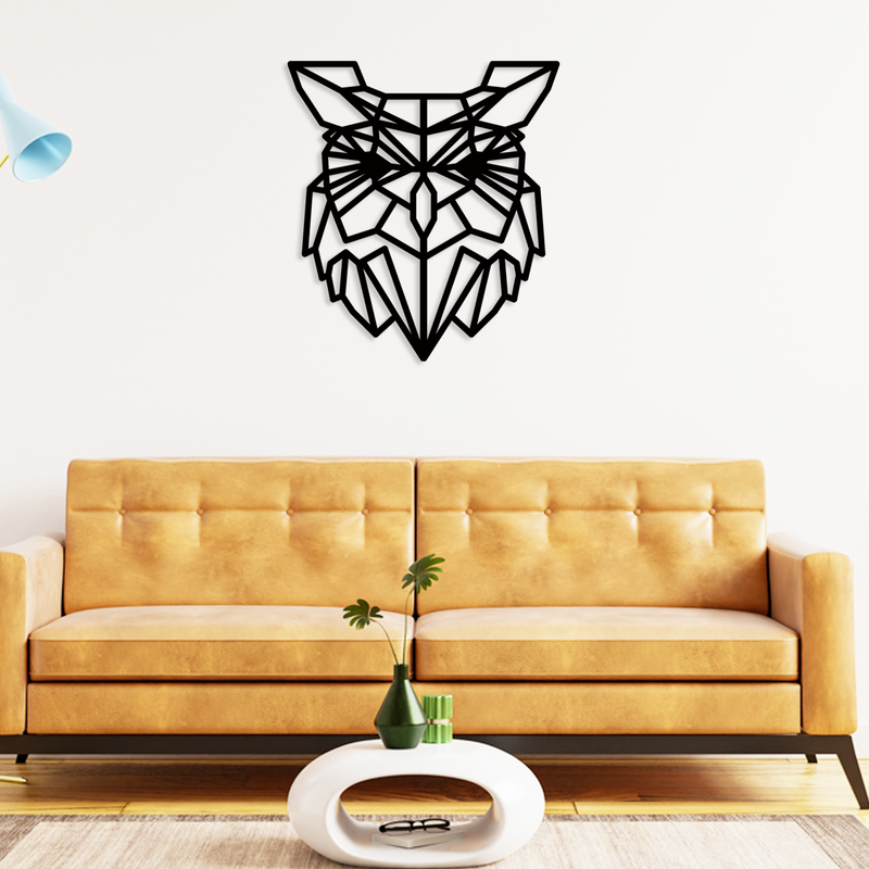 Geometrical owl Wooden Wall Hanging, Wooden Wall Decoration
