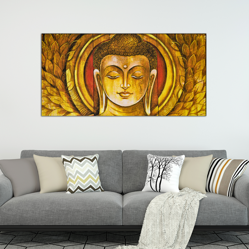 Golden Buddha Canvas Wall Painting