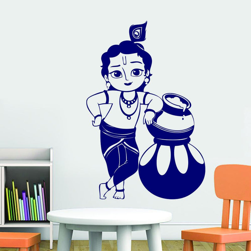 Cute Bal Krishna Wall Sticker & Wall Decal
