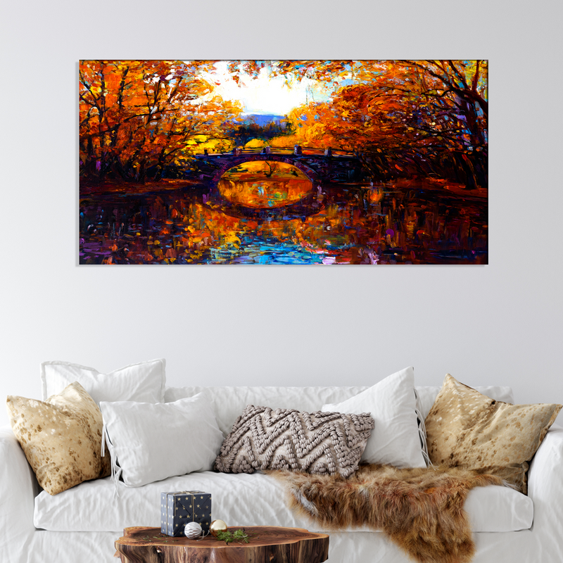 Autumn Forest Abstract Scenery Canvas Wall Painting