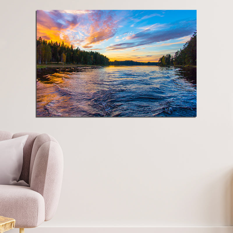 Nature Print On Canvas Wall Painting