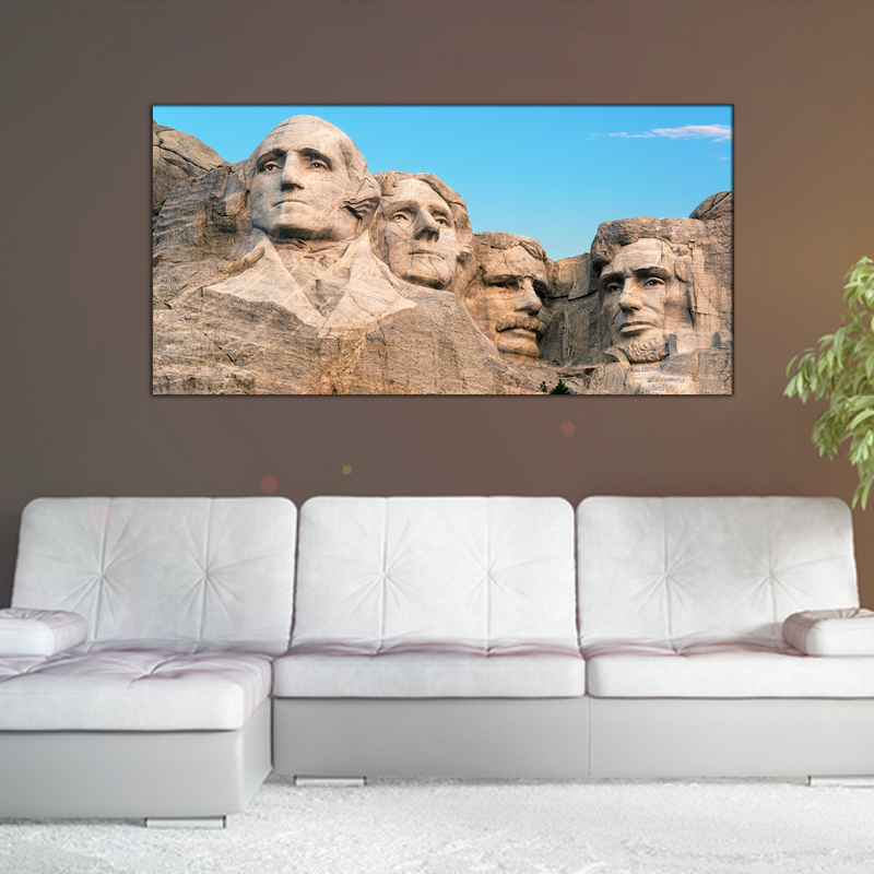 Mount Rushmore Rock Art Canvas Wall Painting