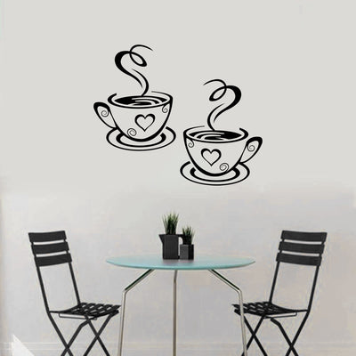 Coffee Cups High Quality Wall Sticker