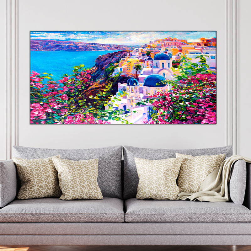 Colorful Artistic House Canvas Wall Painting
