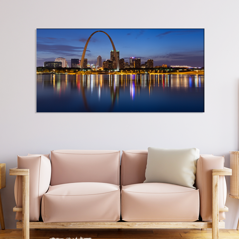 City Lake View Canvas Wall Painting