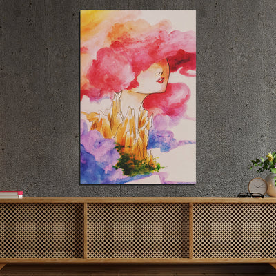 Abstract Lady Canvas Wall Painting